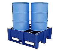 מאצרה ל-2 חביות עומדות עם סורג מגולוון